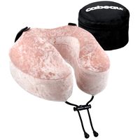 Cabeau Evolution S3 Travel Pillow, Memory Foam Airplane Neck Pillow for Travel, Breathable & Machine Washable Soft Cover, 360-Degree Neck & Chin Support, Pink