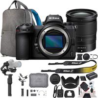 Nikon 1598 Z6 24.5MP FX-Format 4K Mirrorless Camera with NIKKOR Z 24-70mm f/4 S Lens Bundle with Ronin-S 3-Axis Advanced Gimbal Handheld Stabilizer Essentials Kit, Backpack and Cleaning Kit