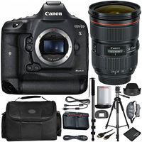 Canon EOS-1D X Mark II DSLR Camera Bundle EF 24-70mm f/2.8L II USM Lens and Manufacturer Accessories (12 Items)