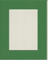 Pack of 5 8x10 Bright Green Picture Mats with White Core for 5x7 Pictures