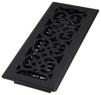 Decor Grates ST412 Floor Register, 4-Inch by 12-Inch, Textured Black