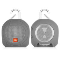 TXEsign Protective Silicone Stand Up Case for JBL Clip 3 Waterproof Portable Bluetooth Speaker (Grey)