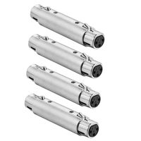 Keilton XLR 3 Pole Female to Female Cable Adapter Gender Changer Coupler-4 Pack