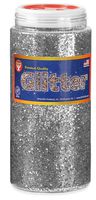 Hygloss Products Sparkling Glitter - Arts & Crafts - Variety of Uses - Fun for Slime - Silver - Safe & Non-Toxic - 1 Bottle, 16 0z each