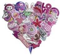 50 Pcs Trendy Cute Positive VSCO Vinyl Stickers for Teens, Girls and Adults Great for Back to School Supplies | Waterproof Decal Stickers for Hydroflask Water Bottles Notebooks MacBook Laptop Phone