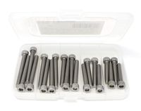 iExcell 20 Pcs M6 x 35mm / 40mm / 45mm / 50mm / 55mm Stainless Steel 304 Hex Socket Head Cap Screws Bolts Assortment, Fully Threaded