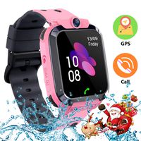 Themoemoe Kids Smartwatch, Smart Watch for Kids for 3-12 Year Old GPS/LBS Tracker with Camera Game Phone Call Compatible with Android iOS (2G Pink)