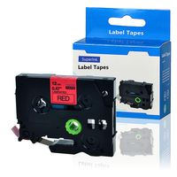 SuperInk 1PK Replace TZe431 TZe-431 TZ431 TZ-431 Label Tape 12mm 0.47" Laminated Black on Red TZe Tape Compatible for Brother P-Touch PT-D210 PT-H110 PT-D600 PT-P700 Printer (26.2ft x1/2'')