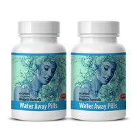 Diuretic Natural - Water Away Pills (Diuretic Formula) - Green Tea Supplement - 2 Bottles 120 Capsules