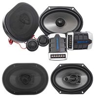 Pair Rockville RV68.2C 6x8 / 5x7 Component Speakers+6x8 Coaxial 3-Way Speakers