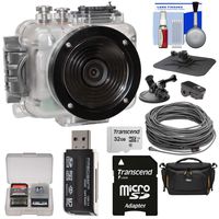 Intova Connex 1080p HD Waterproof Video Action Camera Camcorder (200 ft/ 60m) with Video Cable (40m) + 32GB Card + Car Suction Cup & Dashboard Mounts + Case + Kit