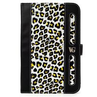 Leopard Protective Slim and Durable Professional Faux Leather Executive Portfolio Cover Carrying Case with Memory Card Slots Coby Kyros 7 inch Touchscreen Tablet MID7016 Android OS 4G WiFi Tab