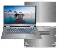 Decalrus - Protective Decal for Lenovo Yoga 720 (15.6" Screen) Laptop Titanium Texture Brushed Aluminum Skin case Cover wrap BAlenovoYoga720_15Titanium