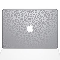 The Decal Guru 2047-MAC-11A-S Leopard Spots Decal Vinyl Sticker, Silver, 11" MacBook Air