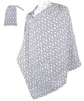 LK Baby Nursing Cover for Breastfeeding Privacy Soft 100% Cotton in Grey White