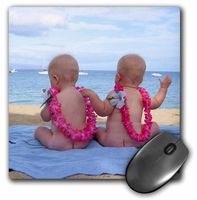 3drose Hawaii, Maui Twin Babies Enjoy The Beach, Children - US10 LHO0000 - Lisa Heffner - Mouse Pad