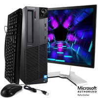 Lenovo ThinkCentre M92 Desktop Computer Package - Intel Quad Core i5 3.2GHz, 8GB, 500GB, 19 Inch LCD, Keyboard, Mouse, DVD, WiFi, Windows 10 Professional (Renewed)