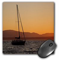 3dRose USA, Washington, Sailboat at Sunset on The Puget Sound Mouse Pad (mp_191479_1)