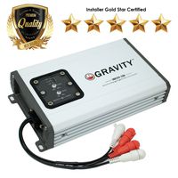 Gravity GBR250.2DM True 300-Watt RMS Micro Ultra Compact Digital 2-Channel Full Range Amplifier with RCA Stereo input - IPX65 Waterproof - Perfect for Motorcycle, RV, ATV, Car, Boat, Marine