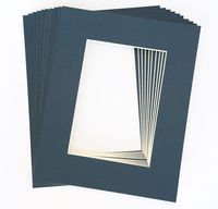 Pack of 10 NAVY BLUE 16x20 Picture Mats Matting with White Core Bevel Cut for 11x14 Pictures