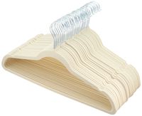 AmazonBasics Velvet Suit Clothes Hangers, 30-Pack, Ivory - AQ-M0004