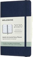 Moleskine Classic 12 Month 2020 Weekly Planner, Soft Cover, Pocket (3.5" x 5.5") Sapphire Blue