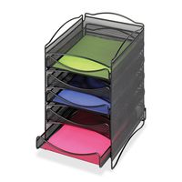 Safco Products 9432BL Onyx  Mesh Literature Organizer, 5 Drawer , Black
