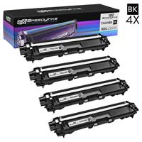 Speedy Inks Compatible Toner Cartridge Replacement for Brother TN221 (Black, 4-Pack)