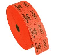 Kangaroo's Double Raffle Ticket Roll (Orange)