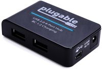 Plugable USB 2.0 4-Port High Speed Charging Hub with 12.5W Power Adapter and BC 1.1 Charging Support for for Android, Apple iOS, and Windows Mobile Devices