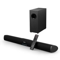 Sound Bar with Subwoofers, Saiyin Sound Bars for TV Ultra Slim 24'' Wired & Wireless Bluetooth 5.0 Connection, 2.1 Channel TV Speakers Surround Sound System