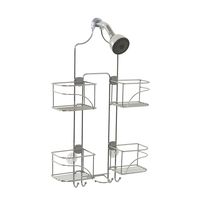 Zenna Home Expandable Over-The-Shower Caddy, Chrome