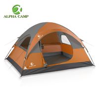 ALPHA CAMP 3 Person Camping Tent - 7' x 8' Orange