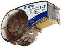 Brady M21-1250-427 14' Length, 1.25" Width, B-427 Self-Laminating Vinyl, Black On White/Translucent Color BMP 21 Mobile Printer Label