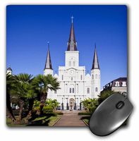 3D Rose"Louisiana New Orleans St. Louis CathedralUs19 Wbi0208Walter Bibikow" Matte Finish Mouse Pad - 8 x 8" - mp_90502_1