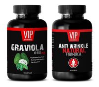 Immune System Herbs - GRAVIOLA - Anti Wrinkle - coenzyme Pills - (2 Bottles Combo)