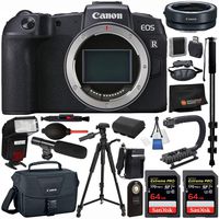 Canon EOS R Full-Frame Mirrorless Digital Camera (Body Only) 19PC Professional Bundle - Canon Mount Adapter EF-EOS R + Extended Life Spare Battery (LPE6) + 2X SanDisk Extreme PRO 64GB SD Card + More