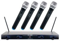 VocoPro PROFESSIONAL QUAD VHF WIRELESS MICROPHONE SYSTEM, VHF4000-2 (VHF-4000-2)