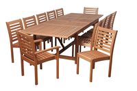Amazonia Pensacola 13-Piece Eucalyptus Extendable Rectangular Dining Set