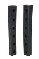 Vestil DBE-30-2 Rubber Hardened Molded Bumper, Rectangular, Vertical Mount, 30" Length, 4-1/2" Width, 3" Depth (Pack of 2)