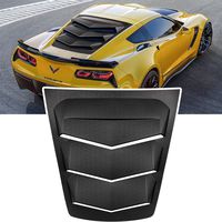 E-cowlboy Rear Window Louver Windshield Sun Shade Cover for 2014~2019 C7 Corvette (Stingray/Grand Sport / Z06 / Z51 / ZR1) in GT Lambo Style Custom Fit - All Weather (ABS Matte Black)
