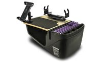 AutoExec AUE05250 Birch Efficiency GripMaster Car Desk with Printer Stand and iPad/Tablet Mount