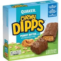 Quaker Chewy Peanut Butter Dipps Granola Bars, 6 Bars