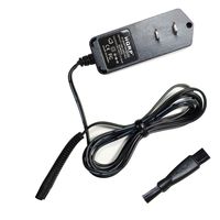 HQRP AC Adapter Power Cord Charger for Braun Series 3 Model 370cc-4, 350cc-4, 3050cc, 3070cc Type 5412 Shaver Plus Cleaning Brush