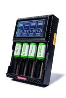 Ppower Intellicharge PIII4 LCD Display Battery Charger with PPOWER CR123 RCR123A Rechargeable Batteries (4-Pack) 3.7V for Arlo Wireless Security Cameras, CE/IEC62133 Certificated