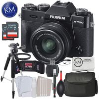 Fujifilm X-T30 Mirrorless Digital Camera w/ 15-45mm Lens (Black) Deluxe Bundle