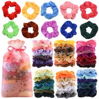 60 Pcs Premium Velvet Hair Scrunchies Hair Bands for Women or Girls Hair Accessories,Great Gift for halloween Thanksgiving day and Christmas