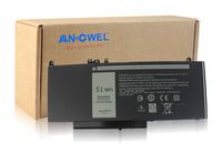 Angwel G5M10 Laptop Battery Replacement for Dell Latitude E5250, Latitude E5450, Latitude E5550, Fit for 8V5GX 6MT4T [7.4V 51Wh] - 1 Year Warranty