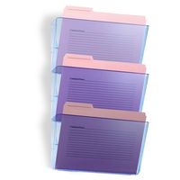 OfficemateOIC Glacier Wall File 3 Pack, Transparent Blue (23220)