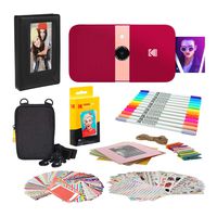 KODAK Smile Instant Print Digital Camera (Red) Photo Frames Bundle with Soft Case